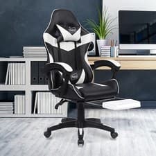 Image of Neo Gaming Chair Leather Racing Office Executive Recliner with Leg Rest Massage