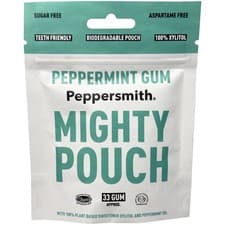 Image of PEPPERSMITH XYLITOL PEPPERMINT CHEWING GUM 50g Mighty Box -Approx. 33 pieces