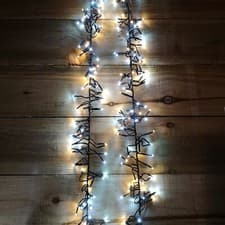 Image of 37.5m 3000 LED Christmas Cluster String Lights with Timer in White & Warm White