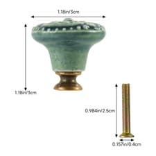 Image of 8/15X Ceramic Door Knobs Vintage Flat Cupboard Handle Drawer Upcycling Colourful