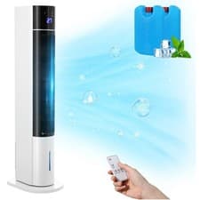 Image of 4 in 1 Evaporative Tower Fan with Remote Control Bladeless Air Cooler Humidifier