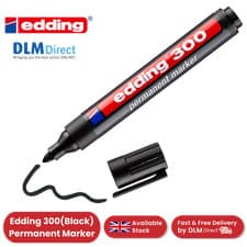 Image of Edding 300 Permanent Marker Bullet 1.5-3mm Black - Single Pen