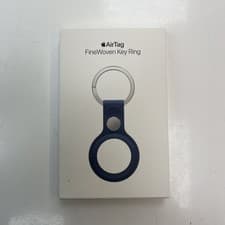 Image of Genuine Apple FineWoven Key Ring for AirTag - Pacific Blue New Sealed