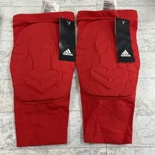 Image of 2 Red Adidas Techfit Climalite Sport Compression Padded Knee Sleeve Size LT