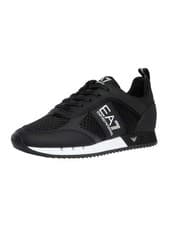 Image of EA7 Men's Athletic Logo Mesh Trainers, Black