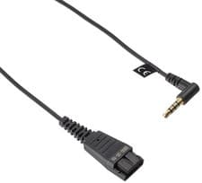 Image of Jabra Qd/3.5 Mm Qd 3.5 Mm Black Cable Interface/Gender Adapter - Ca... NEW