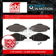 Image of Brake Pads Set fits PEUGEOT 3008 1.6D Front 09 to 16 1609253080 1613259380 Febi