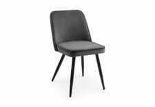Image of Julian Bowen Burgess Grey & Blue Velvet Dining Chair
