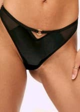 Image of Ann Summers Exuding Thong. Size 8. Black. New With Tags.