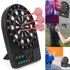 Image of Electronic Dartboard Game Set LCD Display Automatic Scoring Dart Plate Games BL