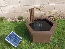 Image of Pond including water feature, solar powered, complete set.