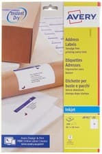 Image of Avery Self Adhesive Address Mailing Labels, Inkjet Printers, 14 Labels per A4 Sh