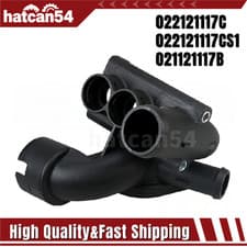 Image of Coolant Water Thermostat Housing & Seal - 2.3 2.8 3.2L Audi VW Seat - 022121117C