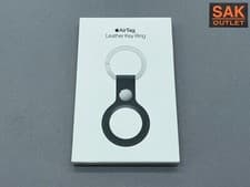 Image of Genuine Apple AirTag Leather Key Ring MIDNIGHT BLACK - New & Sealed