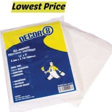 Image of 12x9ft (3.6mx2.7m) All Purpose Polythene Dust Sheet Diy Handymen Gardeners