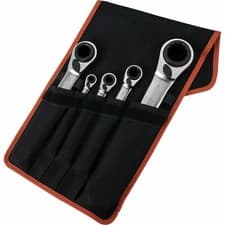 Image of Bahco S4RM Twin Ended Reversible Ring Bi-Hex Ratchet Spanners, All Sizes & Sets