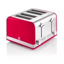 Image of Swan Retro 4 Slice Toaster Red