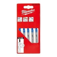Image of 5 x Milwaukee T118B Jigsaw blades metal cutting 4932254064 2.5-6.0mm