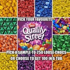 Image of Nestle QUALITY STREET Chocolates Choose Flavour Pick And Mix Xmas Chocs Tub Tin