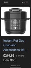Image of Instant Pot Duo Crisp Ultimate Lid 6.2L Pressure Cooker & Air Fryer - Black