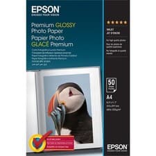 Image of Epson Premium Glossy Photo Paper - A4 - 50 Sheets
