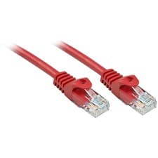 Image of LINDY 48187 RJ45 Network cable patch CAT 6 U/UTP 10m Red