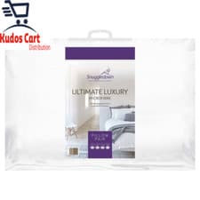 Image of Snuggledown Luxury Microfibre Filled Pillow Pair Set Support Comfort Soft Cotton