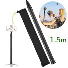 Image of 1.5m 1/4" Carbon Fiber Selfie Stick for Insta360 One X X2 R RS Action Camera 4.9