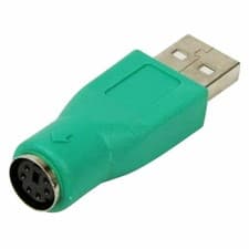 Image of PS2 PS/2 FEMALE TO USB MALE ADAPTOR CONVERTER ADAPTER PC LAPTOP MOUSE KEYBOARD