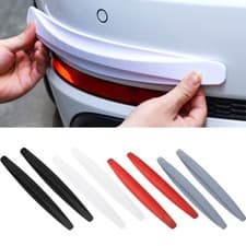 Image of 2Pcs Car Bumper Protector Strip Front Rear Anti-Scratch Strips Anti-Collision