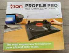 Image of ION Profile Pro USB Turntable with Input Turn Vinyl records to MP3 new opened