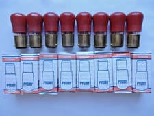 Image of 8x 15w Red Bayonet B22 BC Pygmy Sign Lamps Dimmable Incandescent Coloured Bulbs