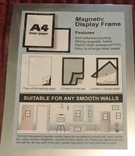 Image of Magnetic display Frame A4 inner paper strong self-adhesive clear pvc Offers !