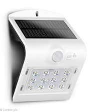 Image of Luceco Solar Guardian Pir Wall Light White Ip65 1.5W 220Lm 4000K