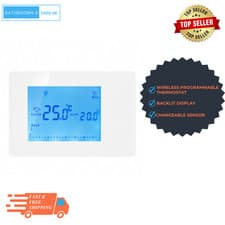 Image of Eludora Wireless Programmable Thermostat Digital LCD Heating Control