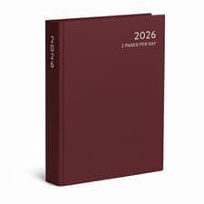 Image of 2026 A4 / A5 Two Pages Per Day Diary 2 Pages Hardcover Appointment Office Desk