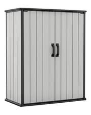 Image of Garden Storage Unit Keter Premier Tall 1400L High Outdoor Cupboard Patio Box
