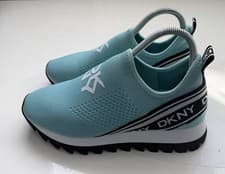 Image of DKNY Abbi Aqua Slip-On Trainers – UK 5 –Low Top Sneakers – Brand New Without Tag