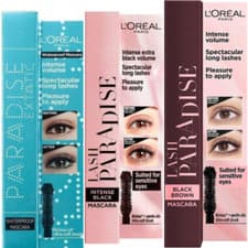 Image of L'OREAL Lash Paradise Intense Volume Castor Oil Mascara Black Brown Waterproof