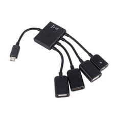 Image of .›4 Port Micro USB Host OTG Hub Adapter Cable For Tablet Smartphone
