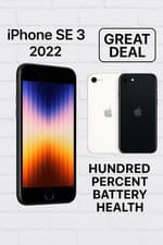 Image of Apple iPhone SE 2022 3rd Gen 5G 128GB Black&White–Unlocked, Grade 💯 % 🔋Health