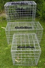 Image of Garden Gabion Baskets 3 sizes extra strong 4mm galvanised wire not 3mm !