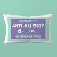 Image of NightComfort Soft Support Pillows for Front Sleepers, Anti-Allergy Pack of 2,4,6