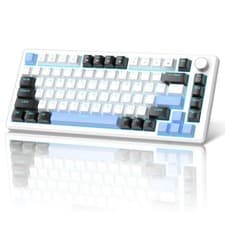 Image of Mechanical Gaming Keyboard Compact Wired with Blue Backlit – White & Blue