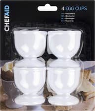 Image of Chef Aid White Plastic Egg Cups, Set of 4