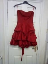 Image of Chi Chi London red satin Dress Size 12 bnwt