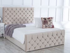 Image of Ella Gas Lift Ottoman Storage Fabric Bed Frame Diamante Esupasaver Sale UK Made