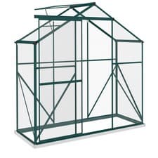Image of Outsunny 6 x 2.5ft Polycarbonate Greenhouse Aluminium Green House, Green