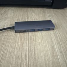 Image of Amazon Basics USB-C Hub 4-Port (3x USB-A 10Gbps + 1x USB-C 10Gbps) - Grey