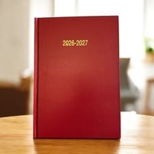 Image of 2026-2027 Academic A5  Week to view Day A Page Desk Diary Hardback Appointment S